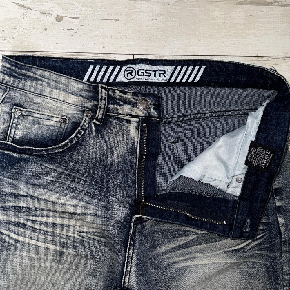 RGSTR Jeans Mens 32x32 Gray Slim Fit Tapered Leg Medium Wash Denim Stretch - Picture 5 of 10